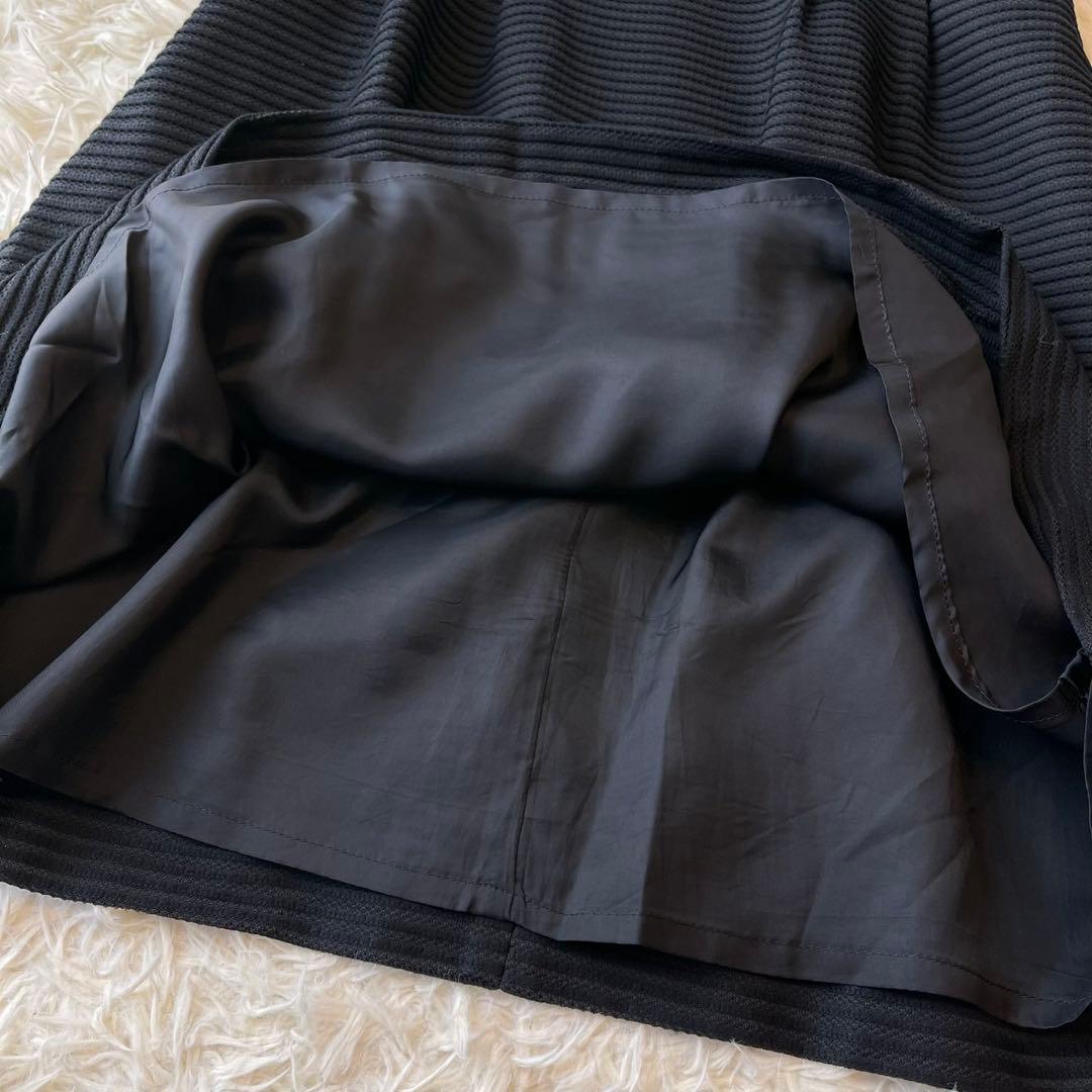 美品 M'S GRACY 2021年 タック ドレス ワンピース ブラック 38