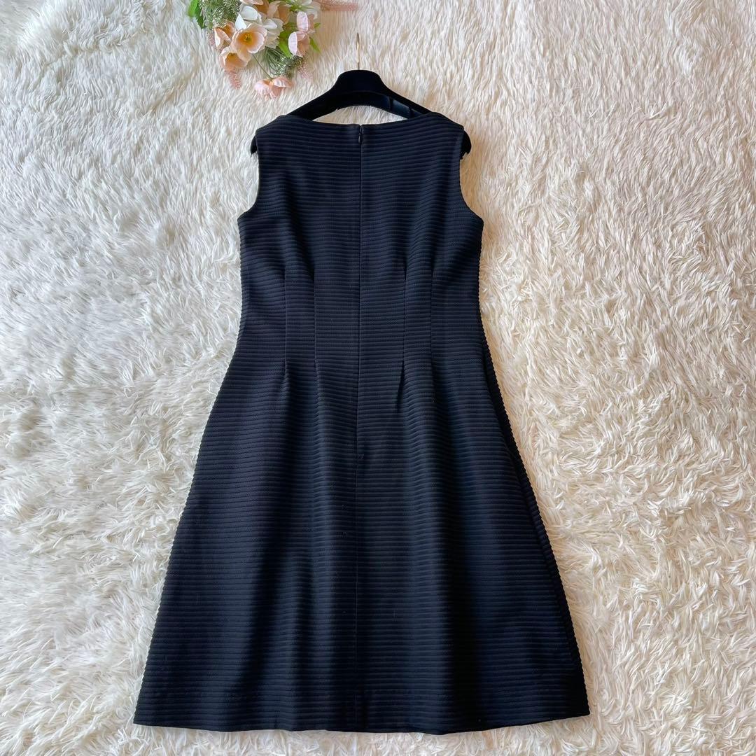 美品 M'S GRACY 2021年 タック ドレス ワンピース ブラック 38