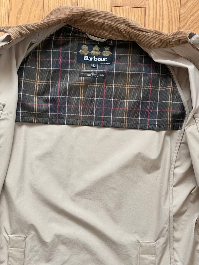 【美品】バブアー ビデイル SL ピーチド ノンワックス ベージュ 42