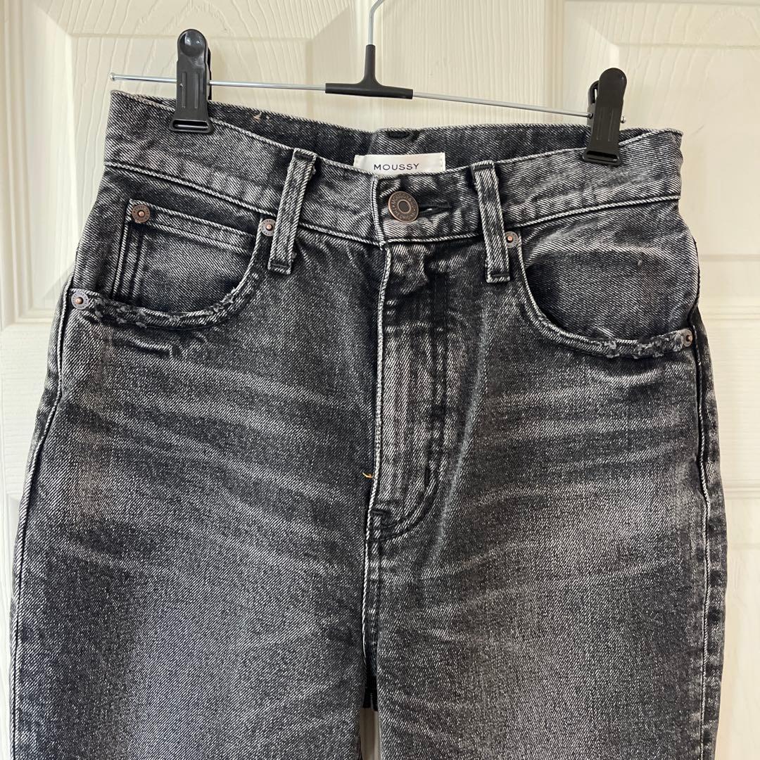 MOUSSY MVS BLACK FLAIRE ダークグレー ブーツカットデニム