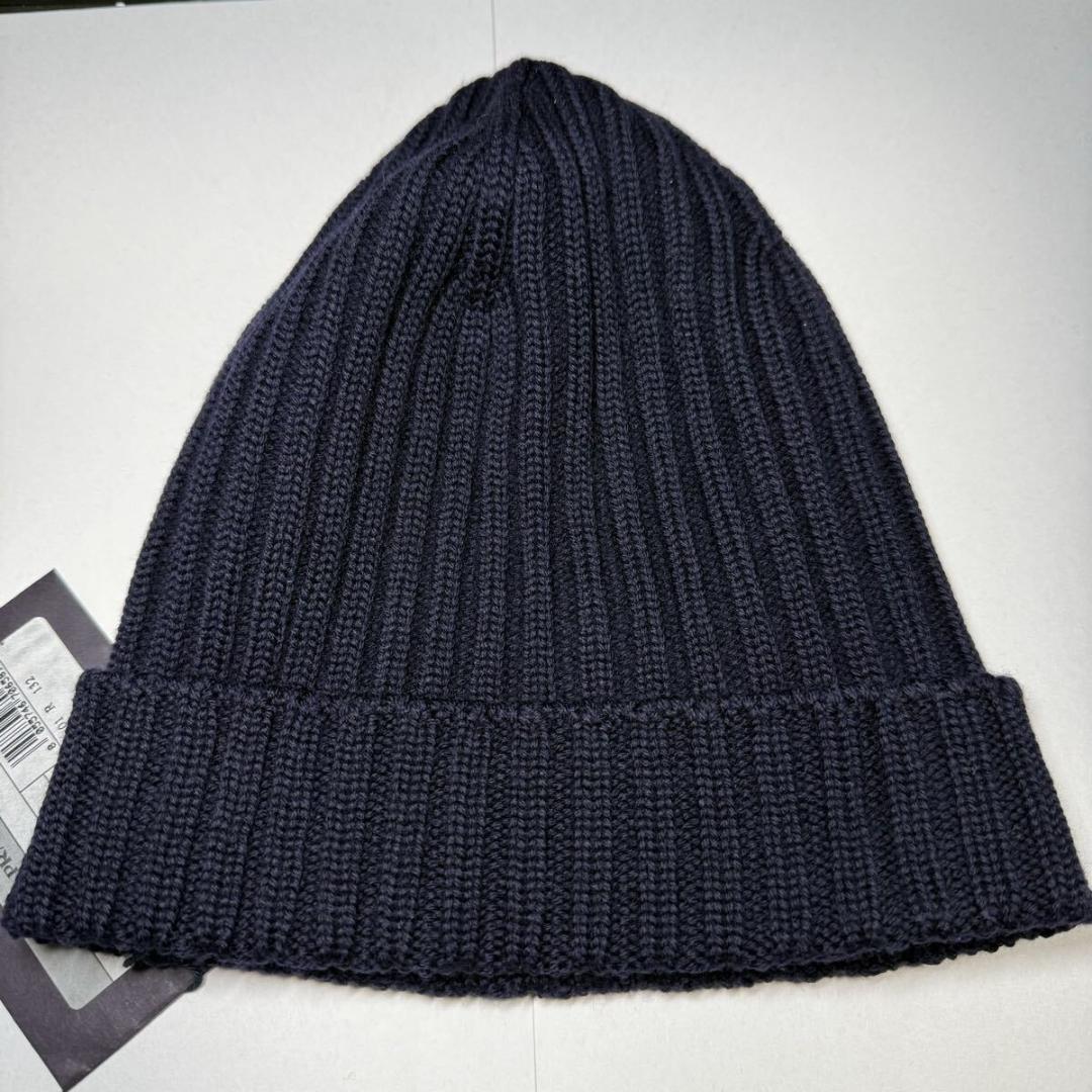 新品未使用タグ付き【PRADA 】ニット帽 ネイビー M メンズレディース