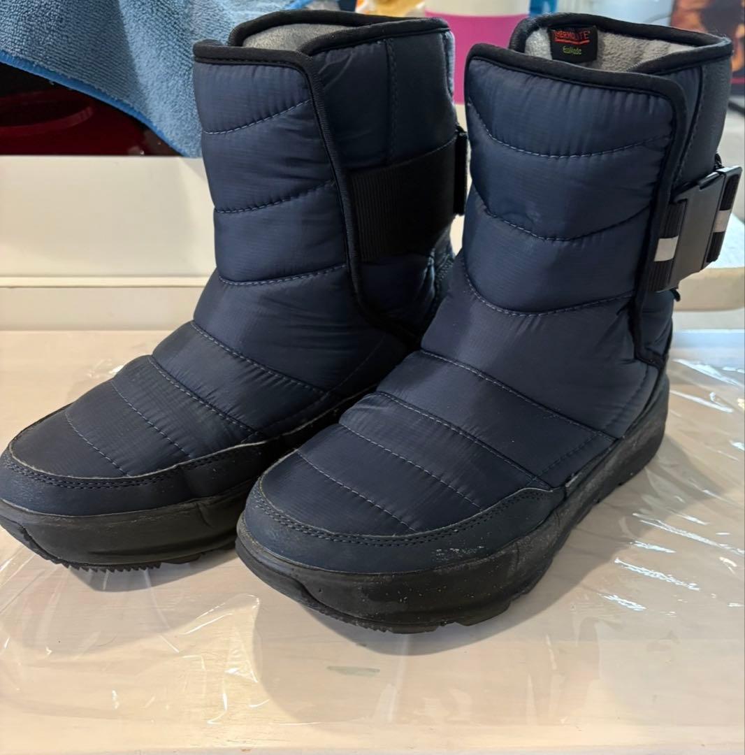THE NORTH FACE ネイビー キルティングブーツ24.5センチ