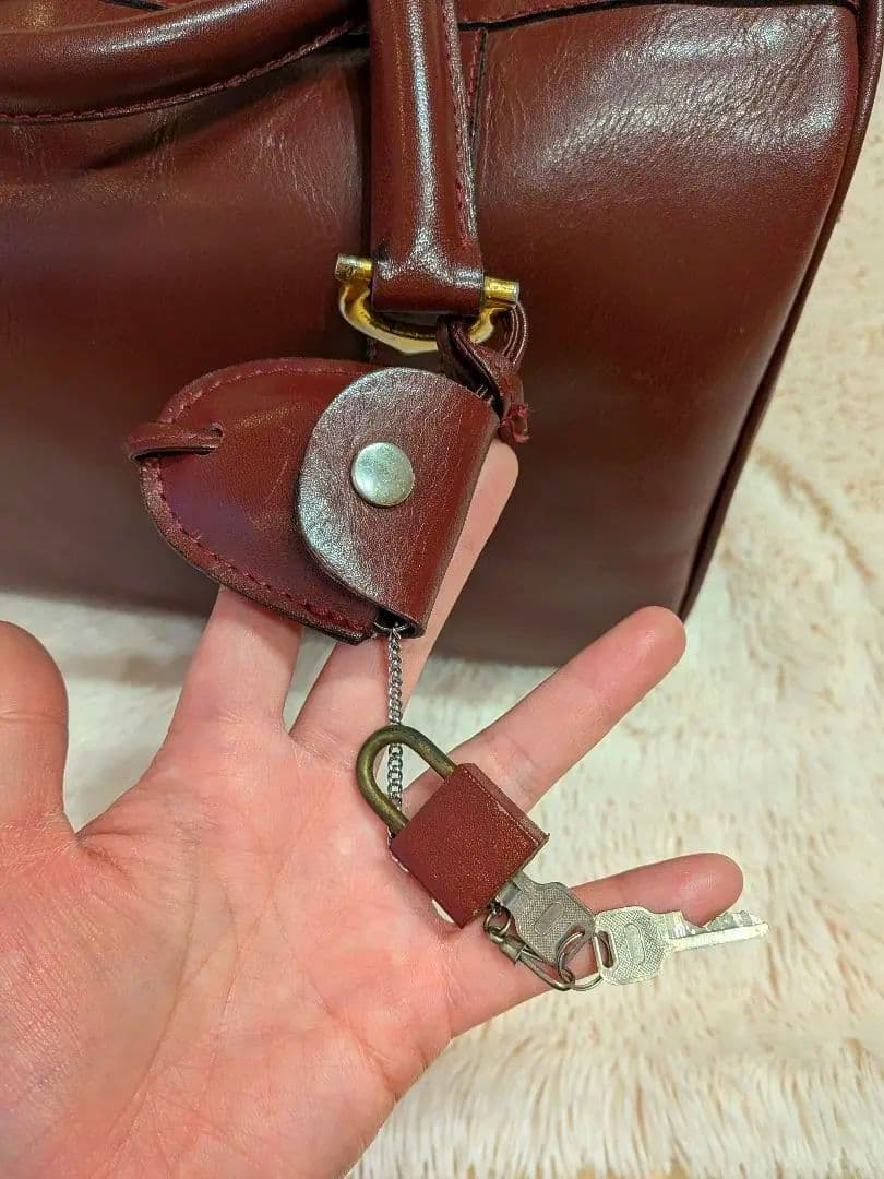 cartier カルティエ ミニボストンバック ボルドー