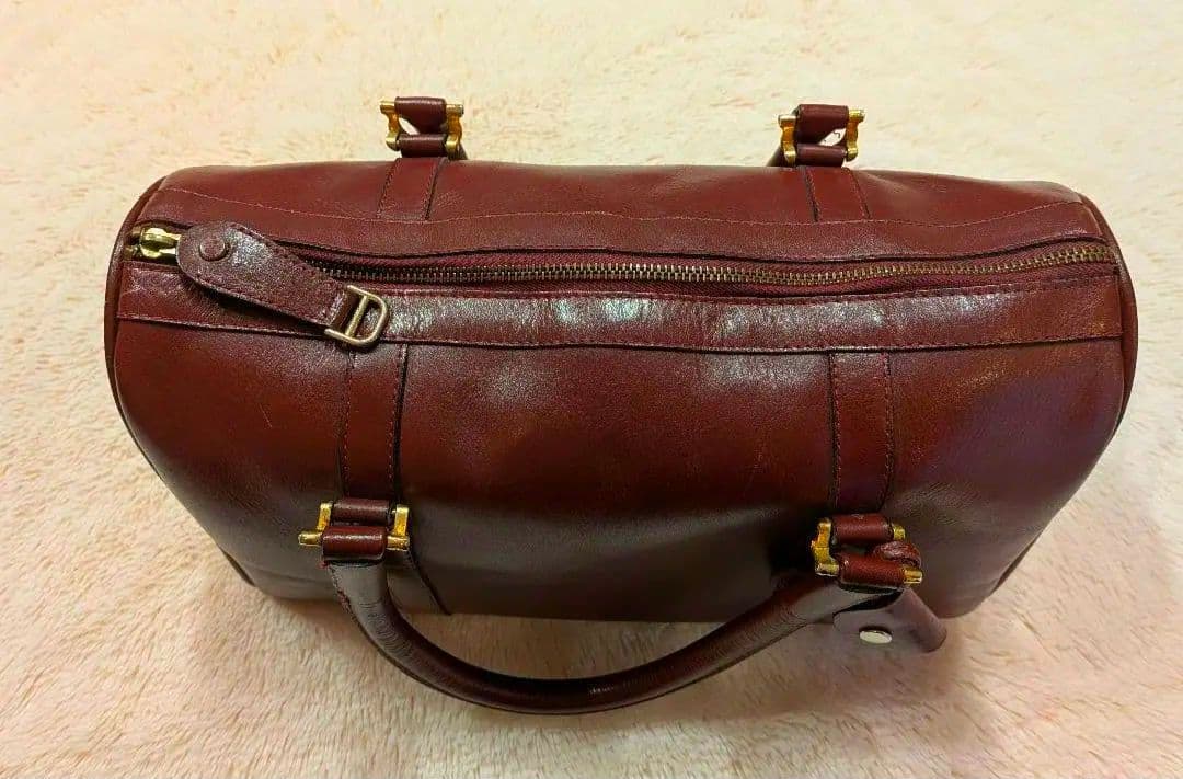 cartier カルティエ ミニボストンバック ボルドー