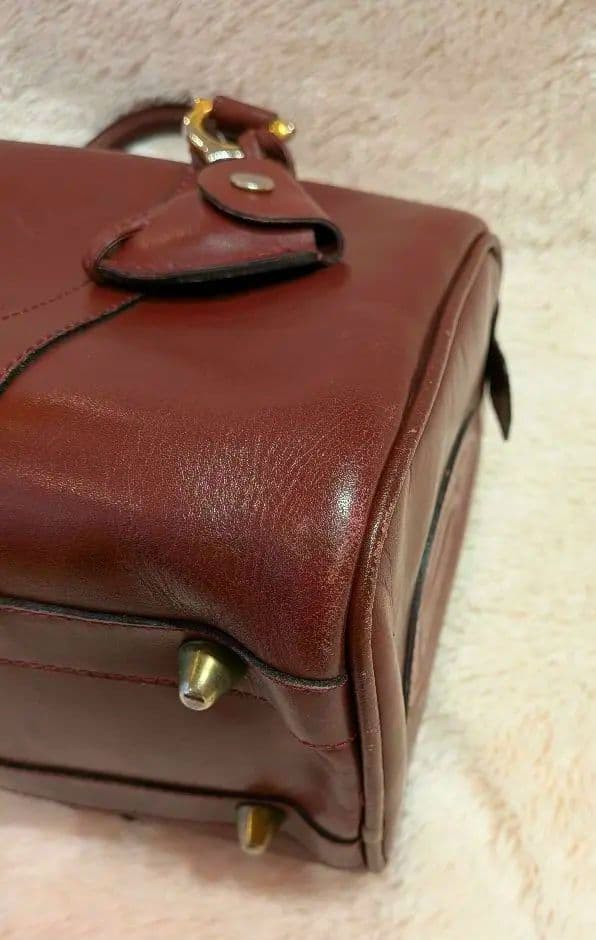 cartier カルティエ ミニボストンバック ボルドー