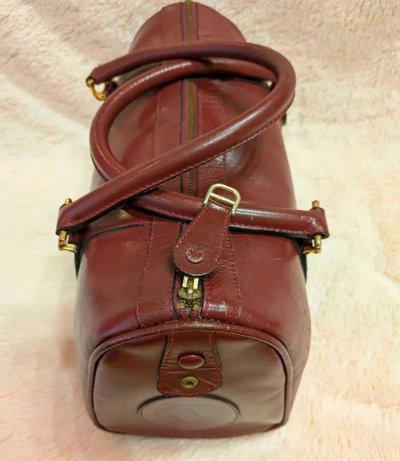 cartier カルティエ ミニボストンバック ボルドー