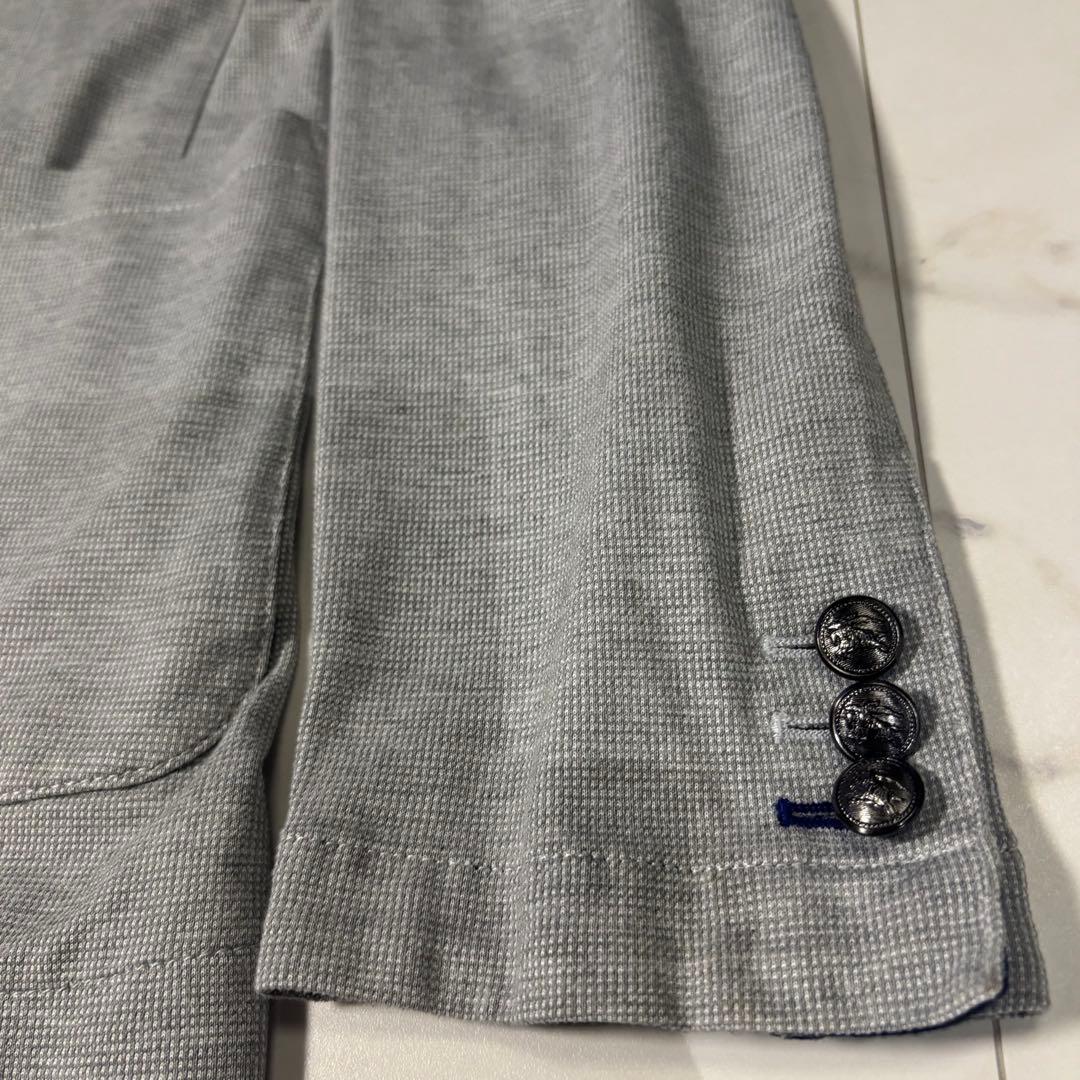 【美品】BURBERRY BLACK LABELグレー テーラードジャケット L