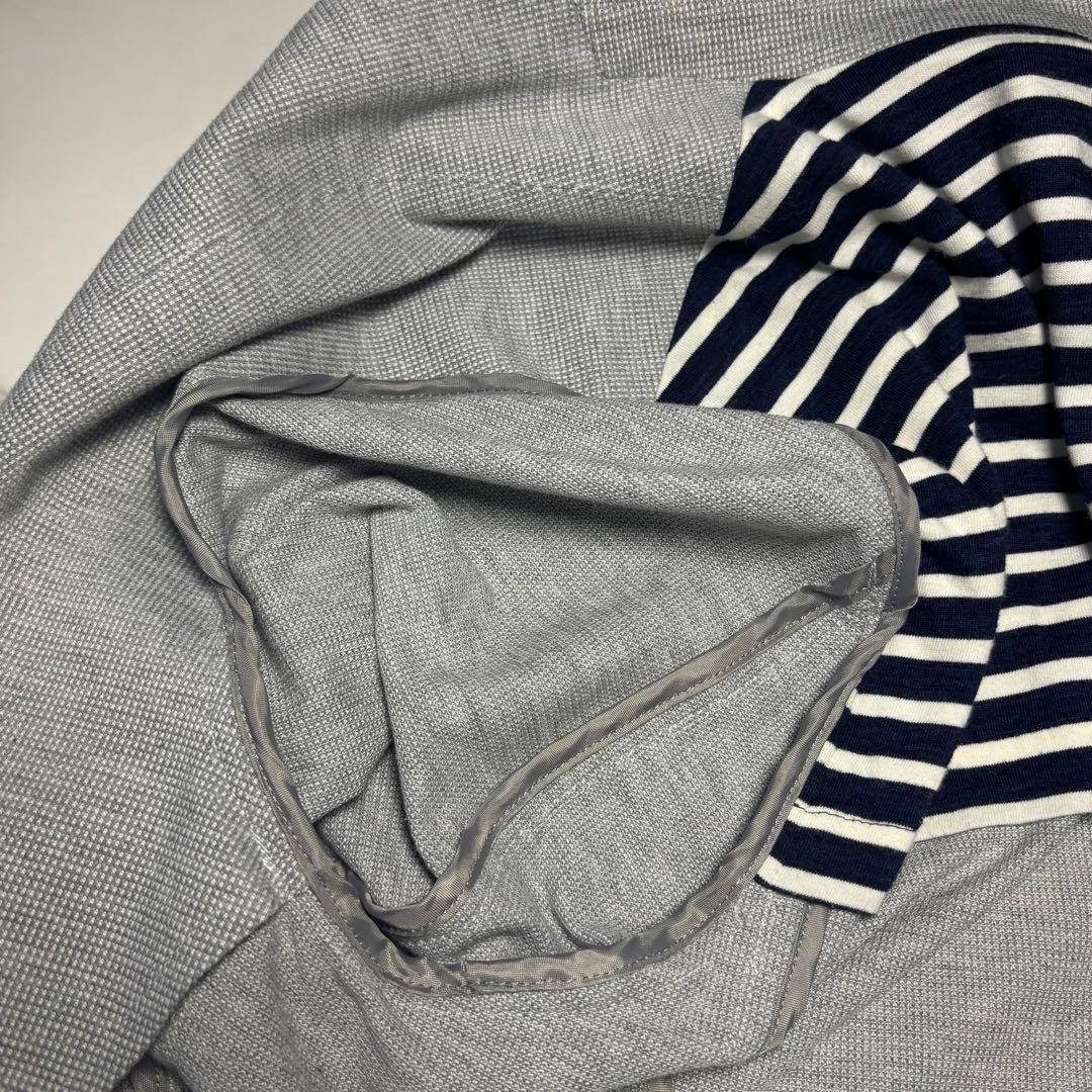 【美品】BURBERRY BLACK LABELグレー テーラードジャケット L