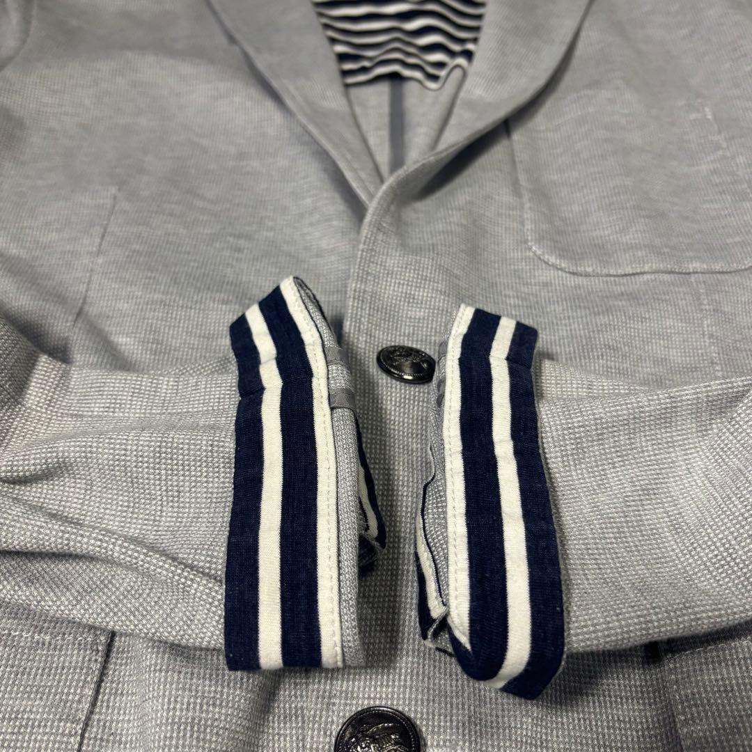【美品】BURBERRY BLACK LABELグレー テーラードジャケット L