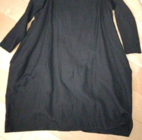 ★美品★Veritecoeur ★コクーン★ ウールリネンワンピース★黒★
