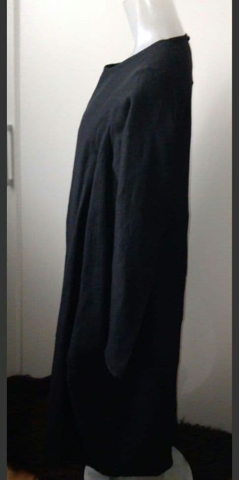 ★美品★Veritecoeur ★コクーン★ ウールリネンワンピース★黒★