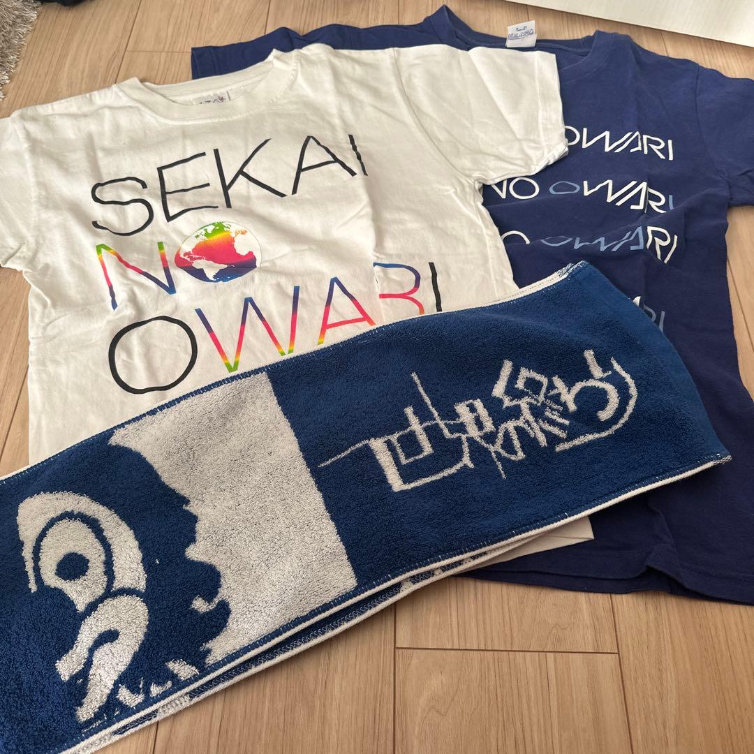 セカオワ Tシャツ ２枚＋マフラータオル、ショッパー、クリアファイルセット！