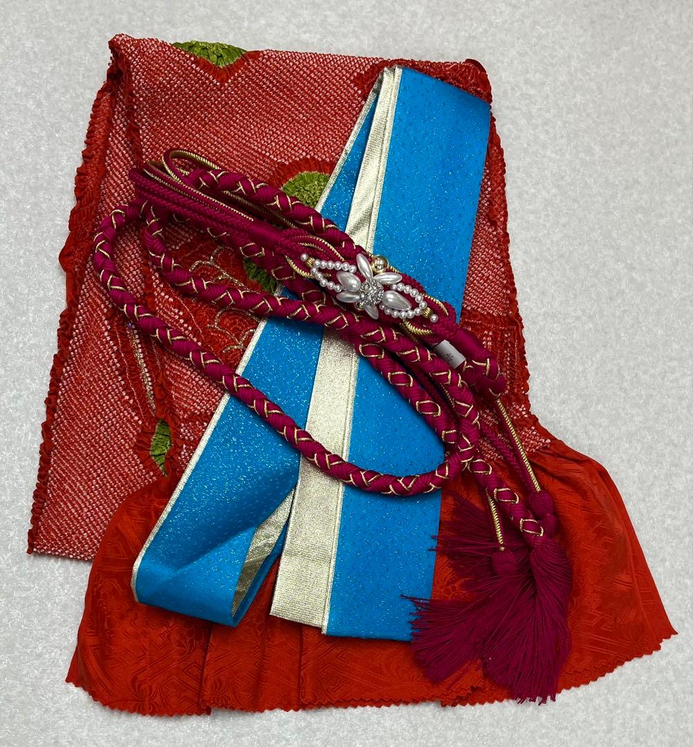 振り袖　フルセット　別誂長襦袢　成人式　エメラルド　金彩　刺繍　銀通し　766