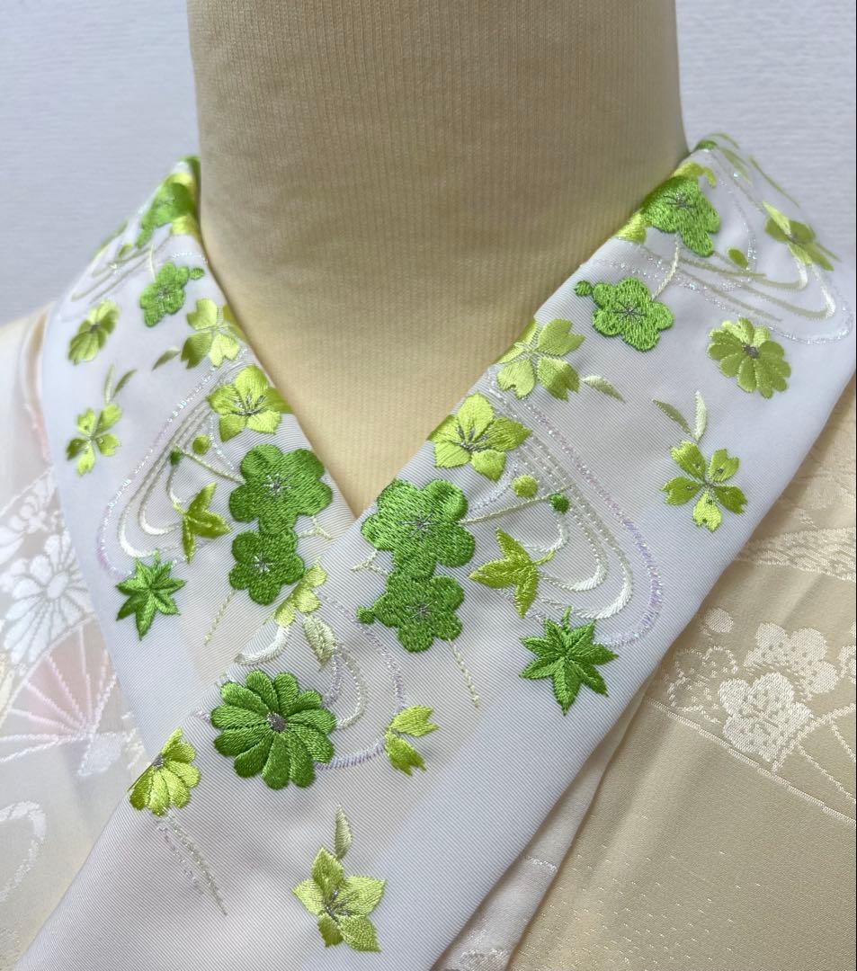 振り袖　フルセット　別誂長襦袢　成人式　エメラルド　金彩　刺繍　銀通し　766