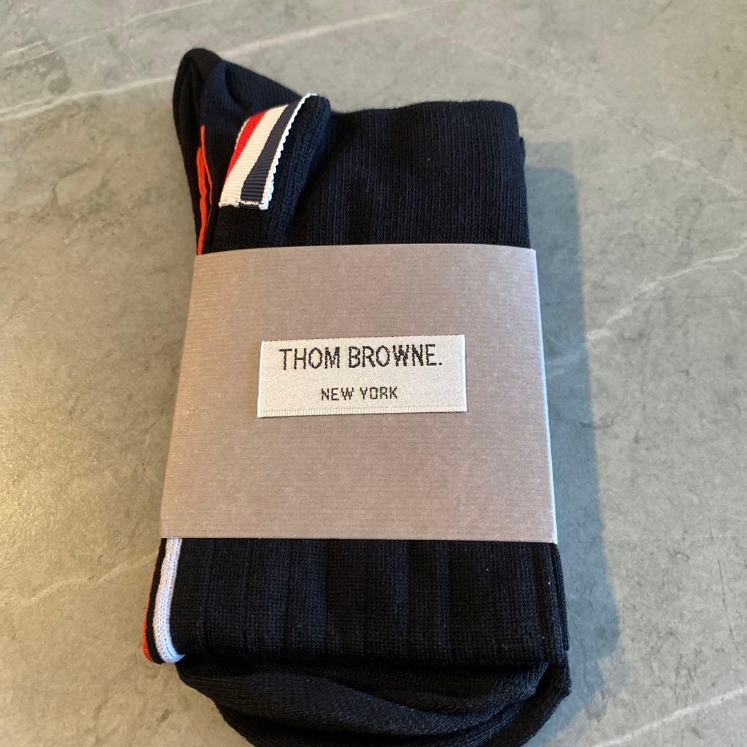 THOM BROWNE シアーストライプミッドカーフソックス セット
