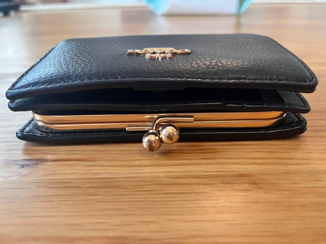coach がま口　財布　ブラック