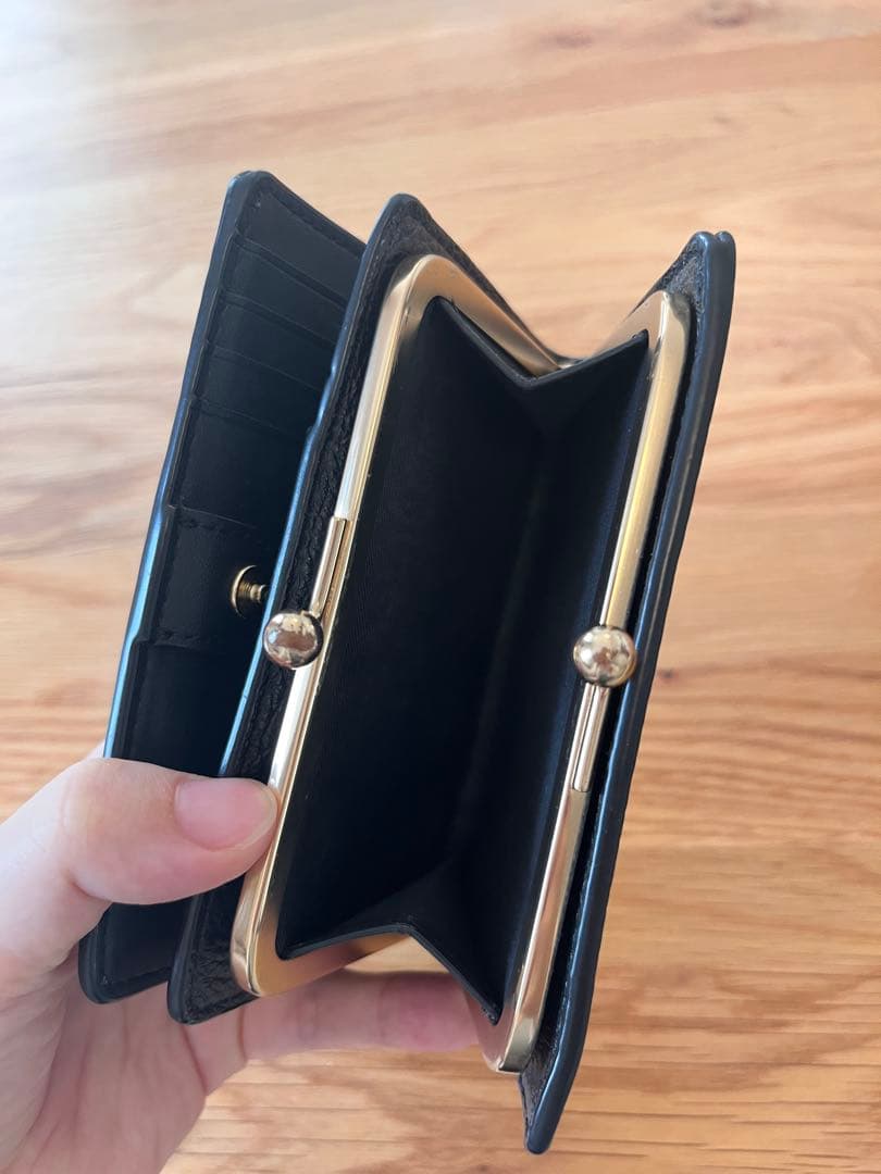 coach がま口　財布　ブラック
