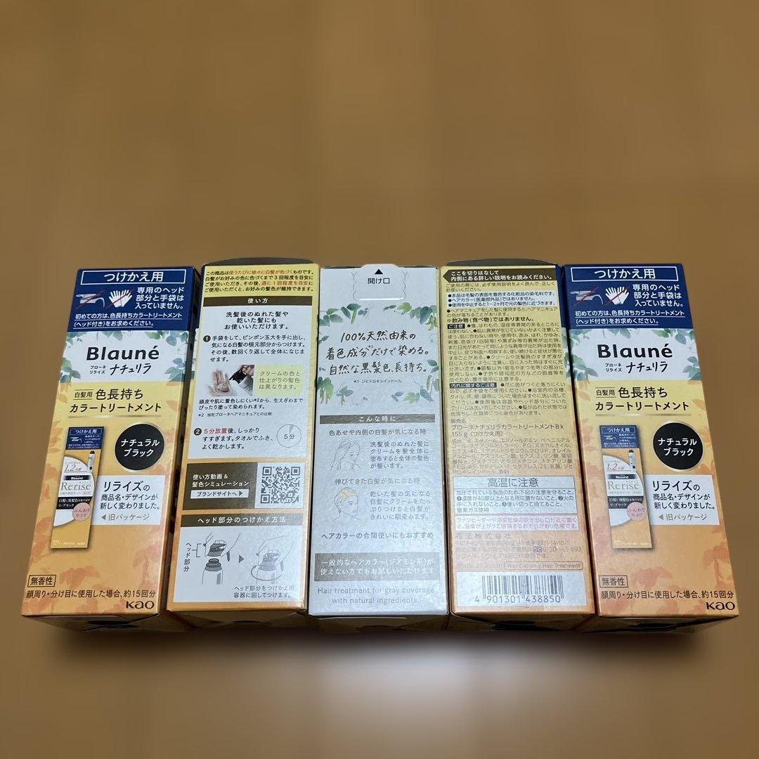 Blauné ナチュリラ ブラック カラートリートメント付け替え用 5本セット