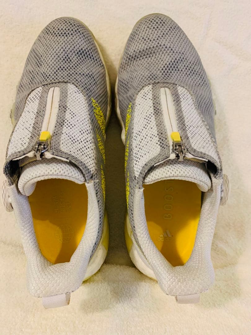 adidas ゴルフシューズ BOAシステム グレー/イエロー　レディース