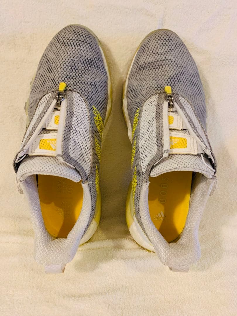 adidas ゴルフシューズ BOAシステム グレー/イエロー　レディース