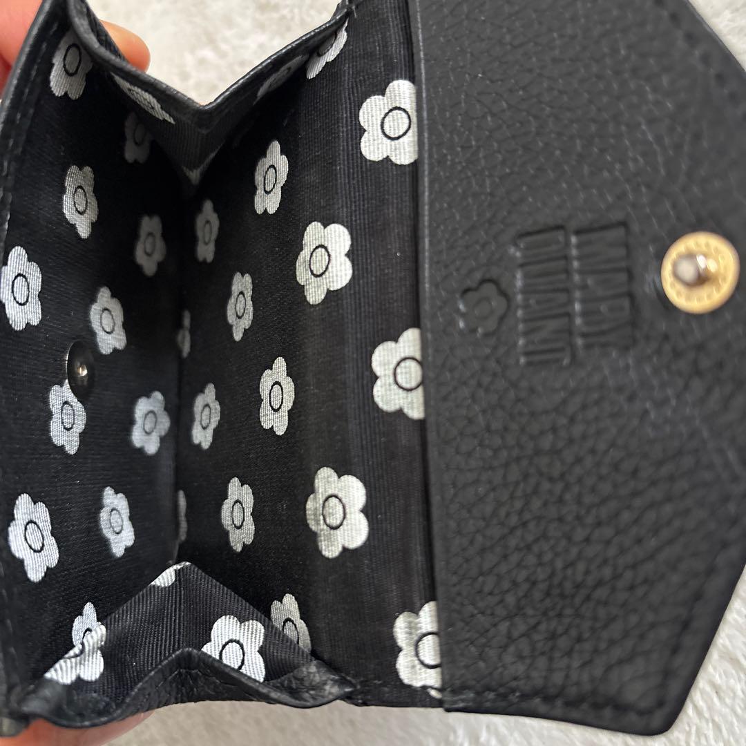 黒 MARY QUANT 三つ折り財布