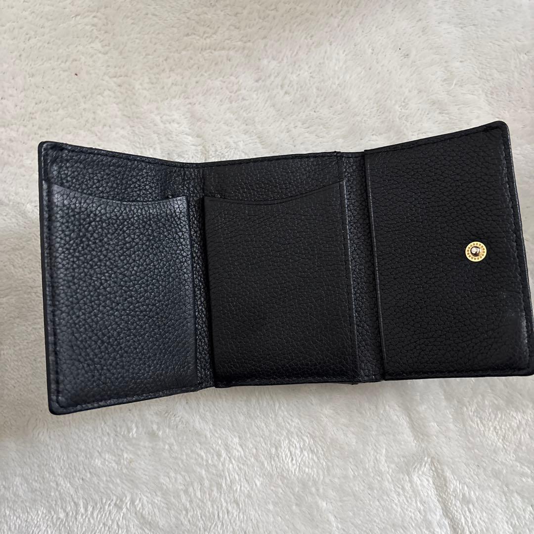 黒 MARY QUANT 三つ折り財布