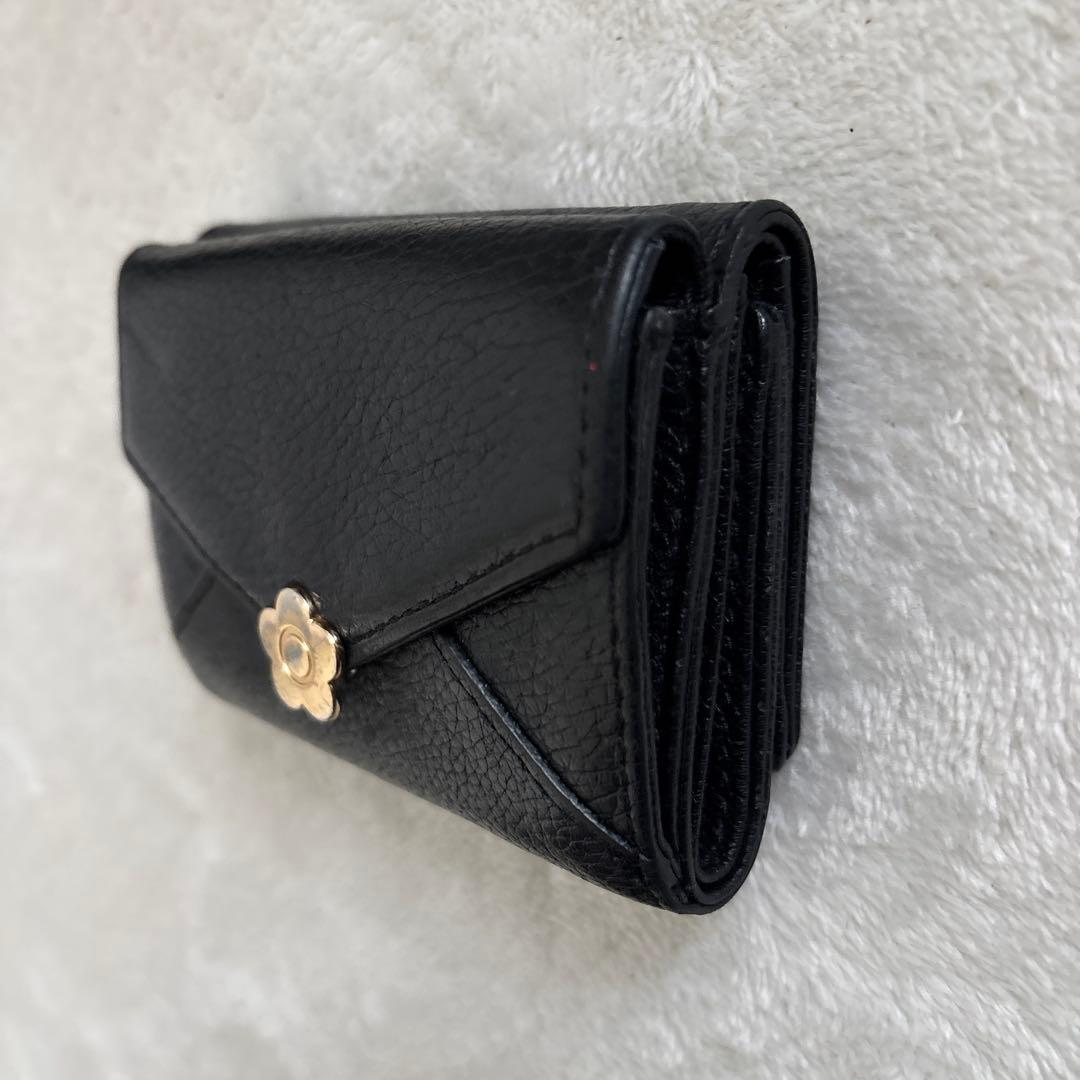 黒 MARY QUANT 三つ折り財布