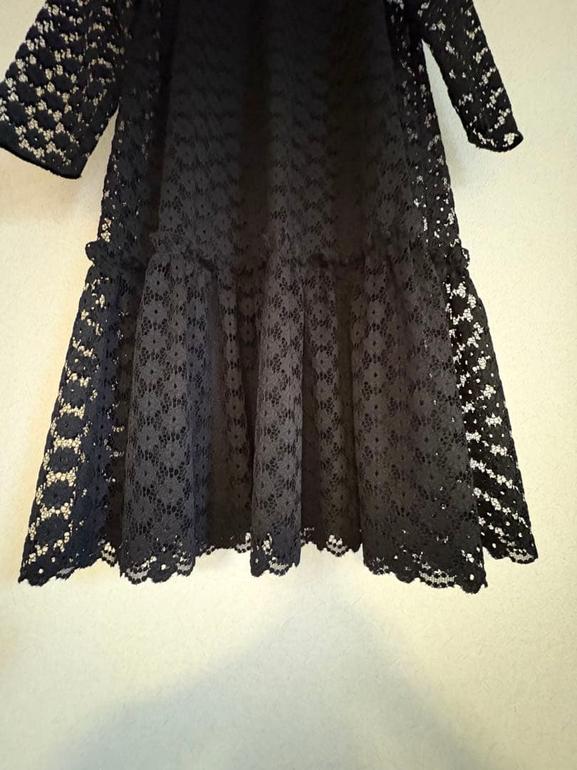美品 M'S GRACY エムズグレイシー レースワンピース 40 黒 クロ