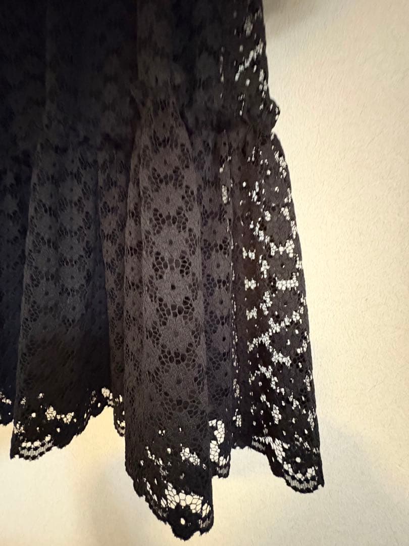 美品 M'S GRACY エムズグレイシー レースワンピース 40 黒 クロ