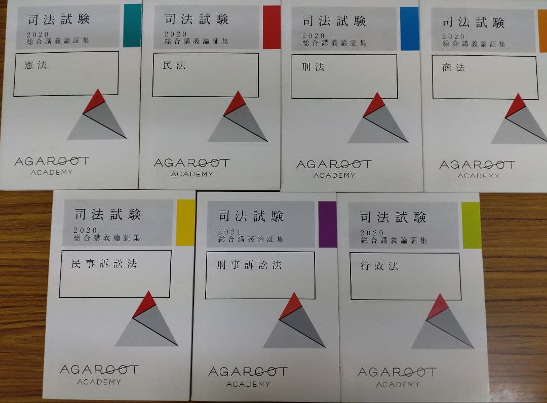 アガルートアカデミー 司法試験 総合講義論証集 全7科目セット 2020