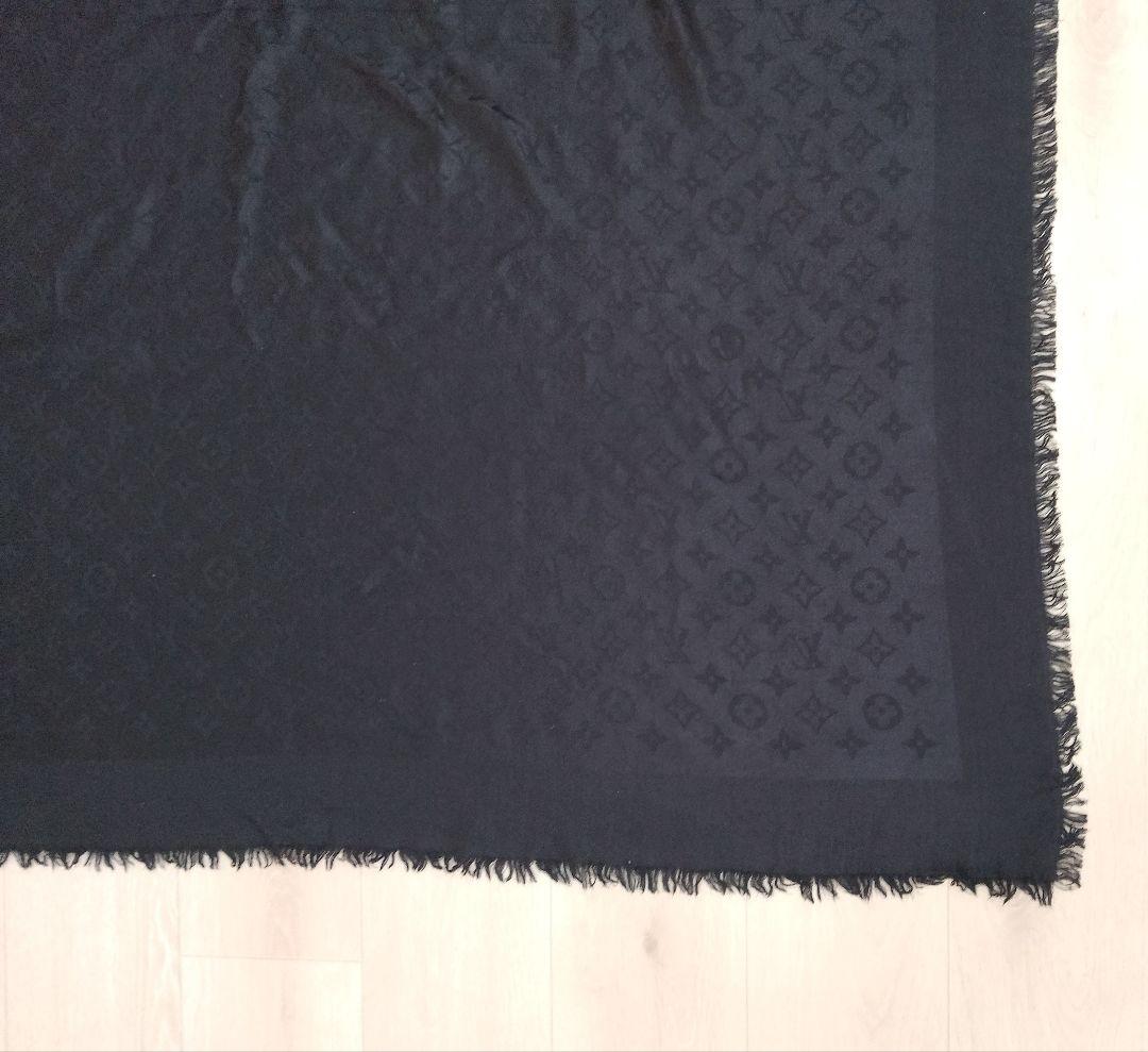 LOUIS VUITTON ルイヴィトン モノグラム ストール ブラック