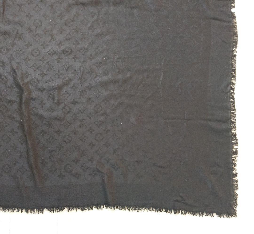 LOUIS VUITTON ルイヴィトン モノグラム ストール ブラック