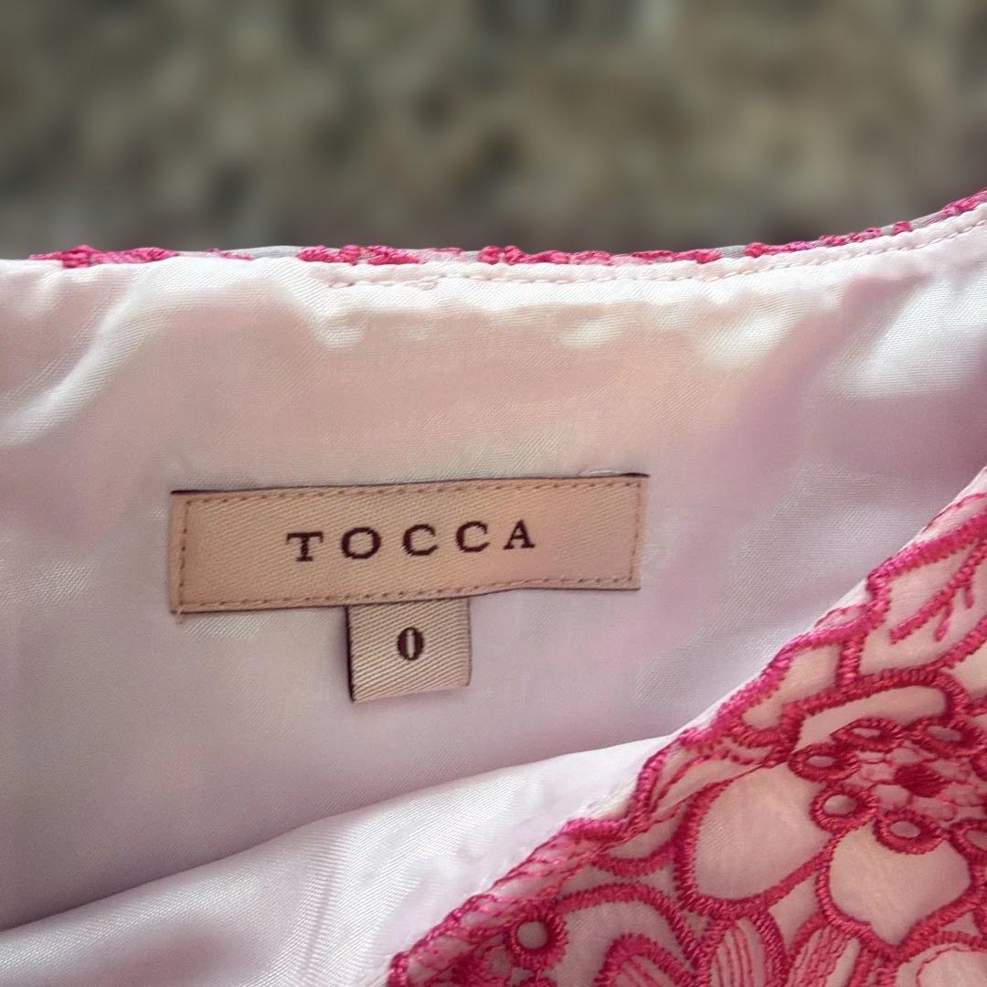 TOCCA ピンク 花柄 ノースリーブ ワンピース 0