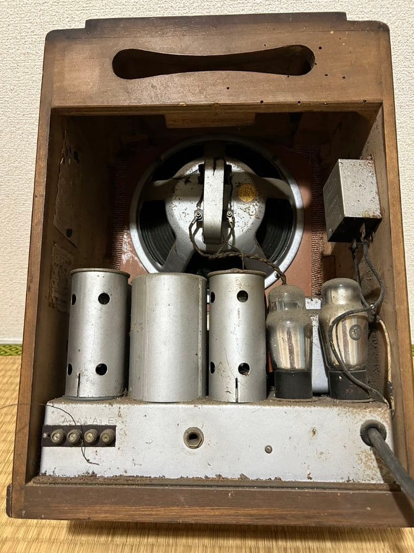 kamo. TELEVIAN 山中電機 昭和初期 真空管ラジオ 木製