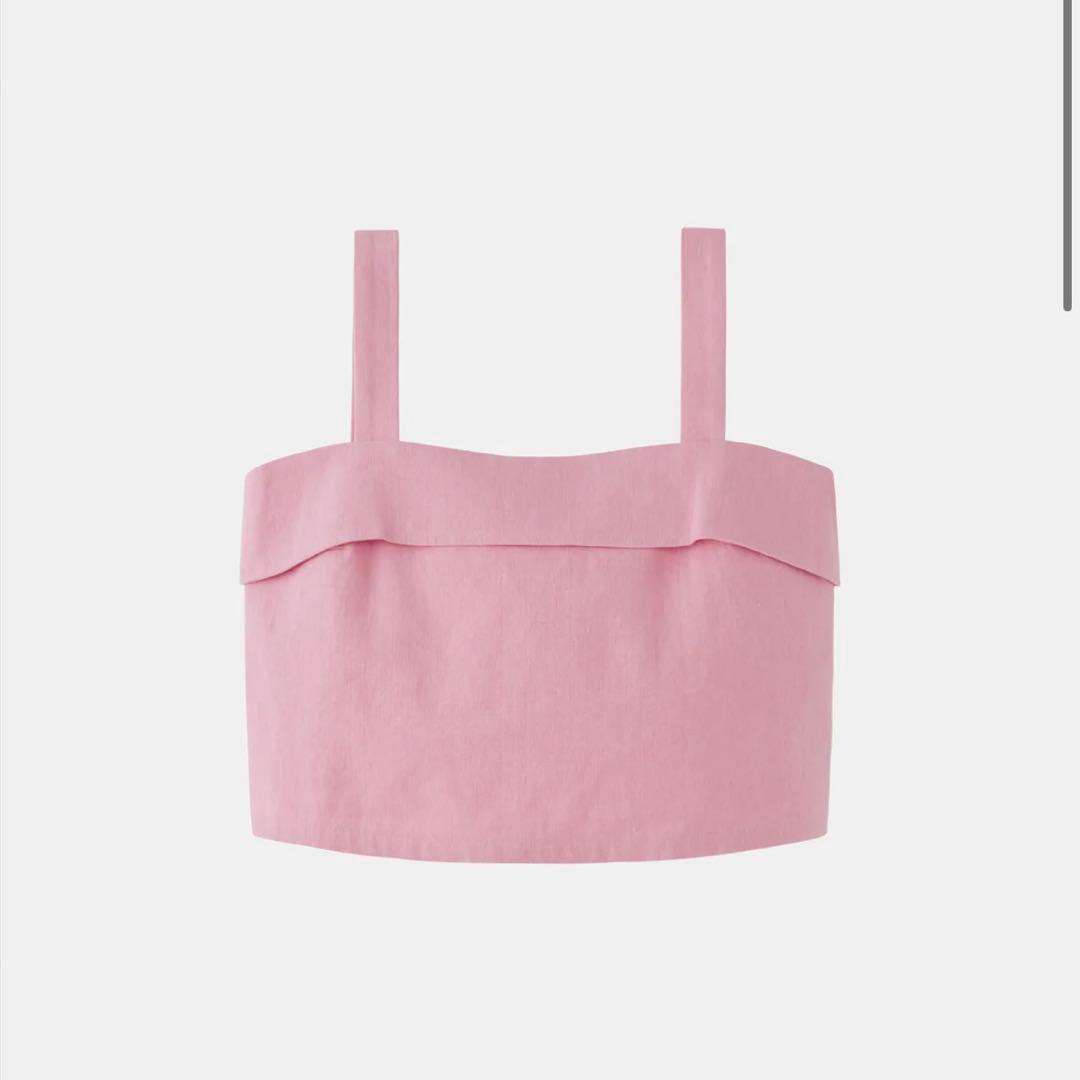 Gajess Linen Tank ピンク