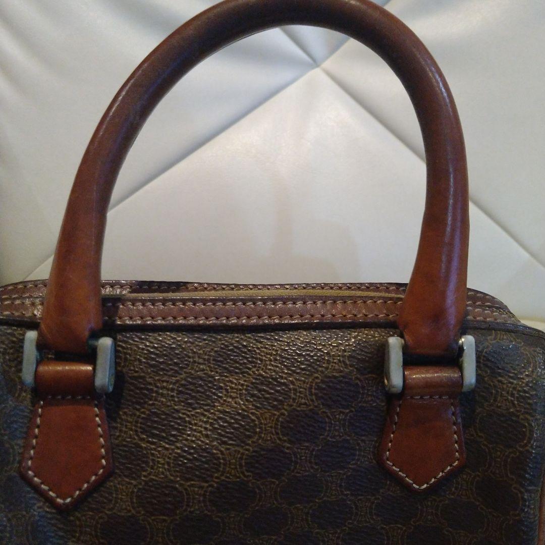 最終値引き　セリーヌ　CELINE ミニボストン マカダム　ヴィンテージ　年代物