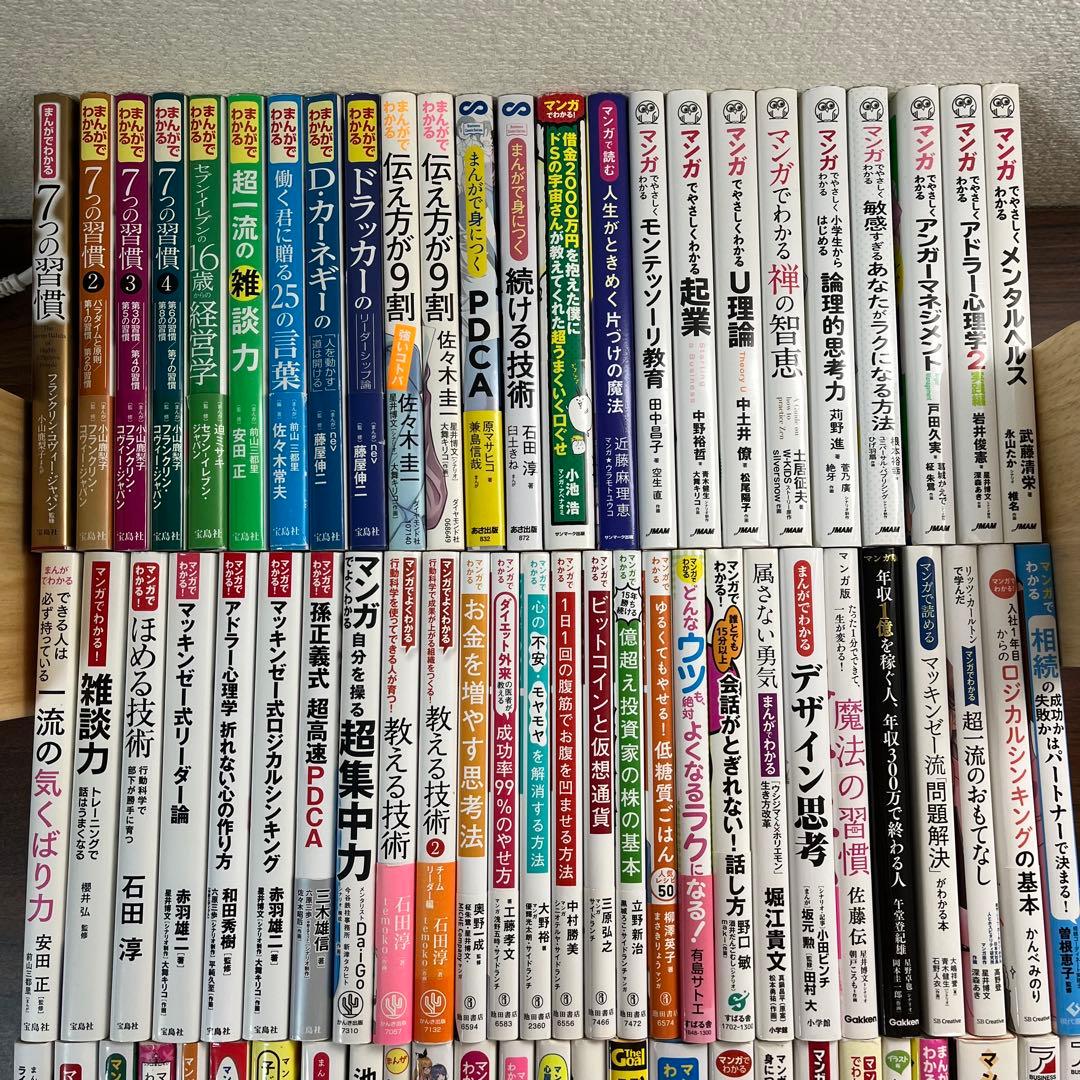 【マンガでわかる】 7つの習慣　カーネギー　ドラッカー　アドラー他　77冊セット