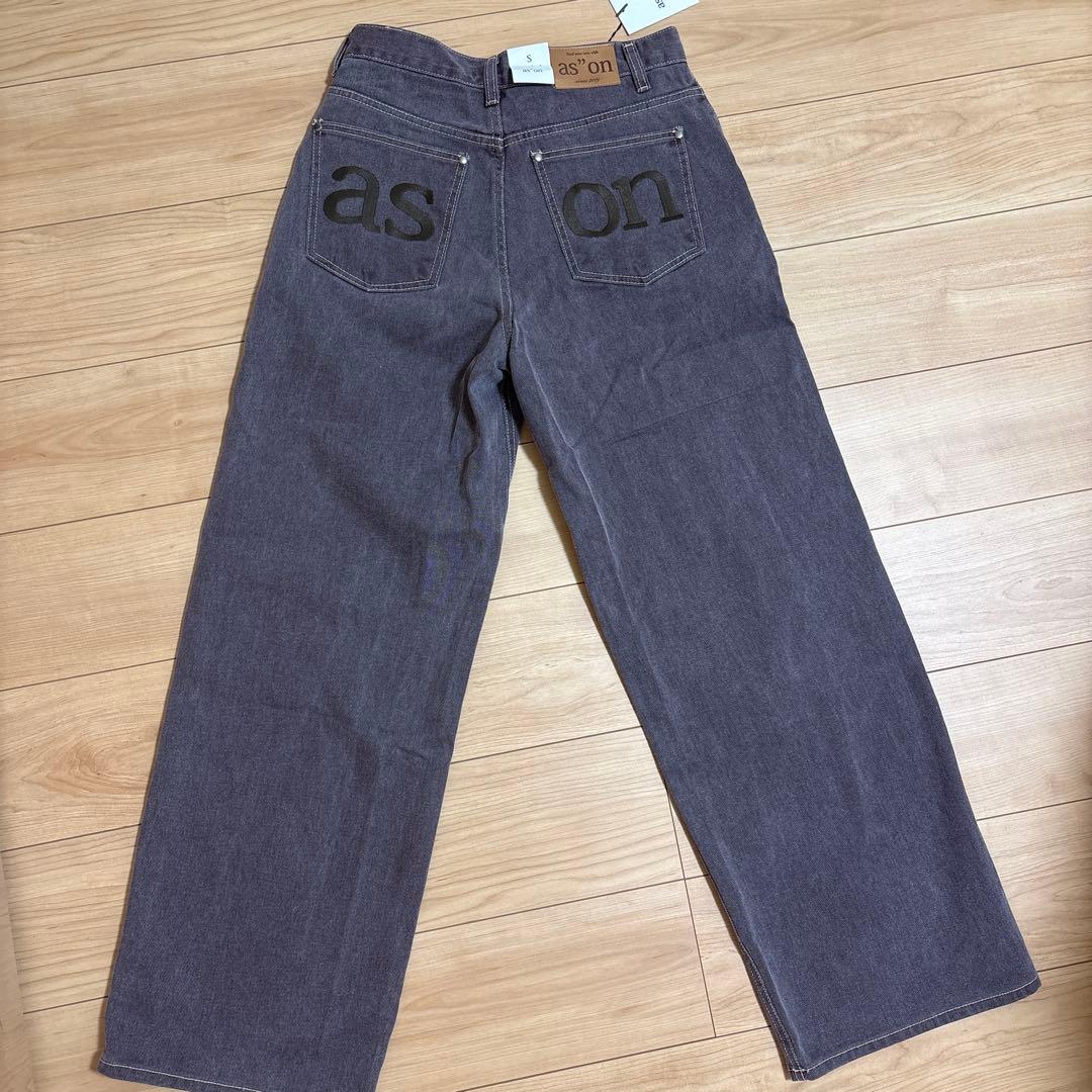 as\"on アズオン SMOG WIDE PANTS ason パープル
