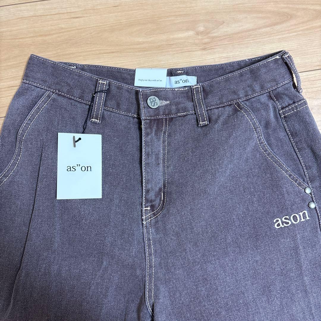 as\"on アズオン SMOG WIDE PANTS ason パープル