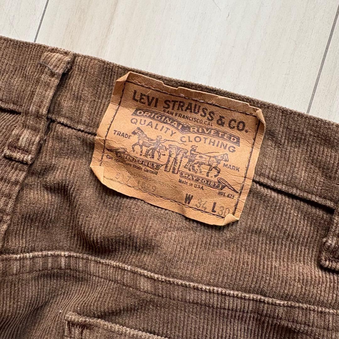 80s Levi's517 コーデュロイパンツ USA製 ブラウン 32×29