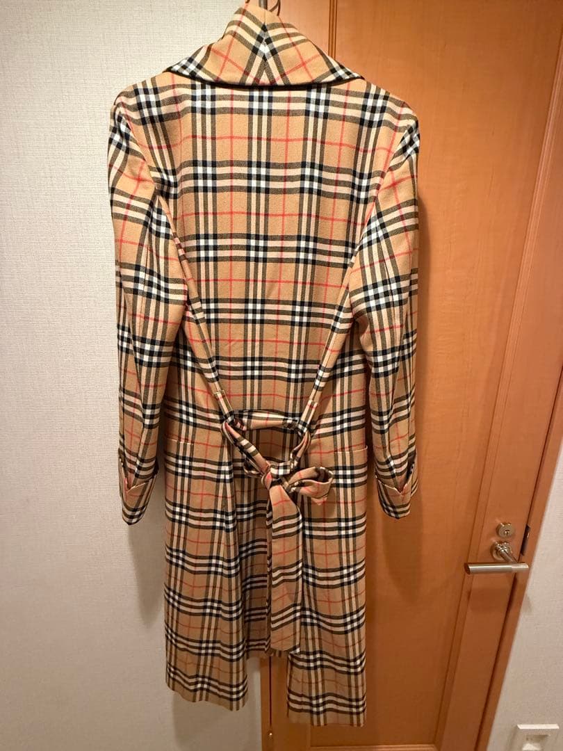 【Burberry】 ヴィンテージチェック柄 ロングコート