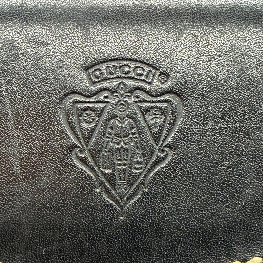 エリザベス様 GUCCI グッチ レザー 折り財布 箱付き