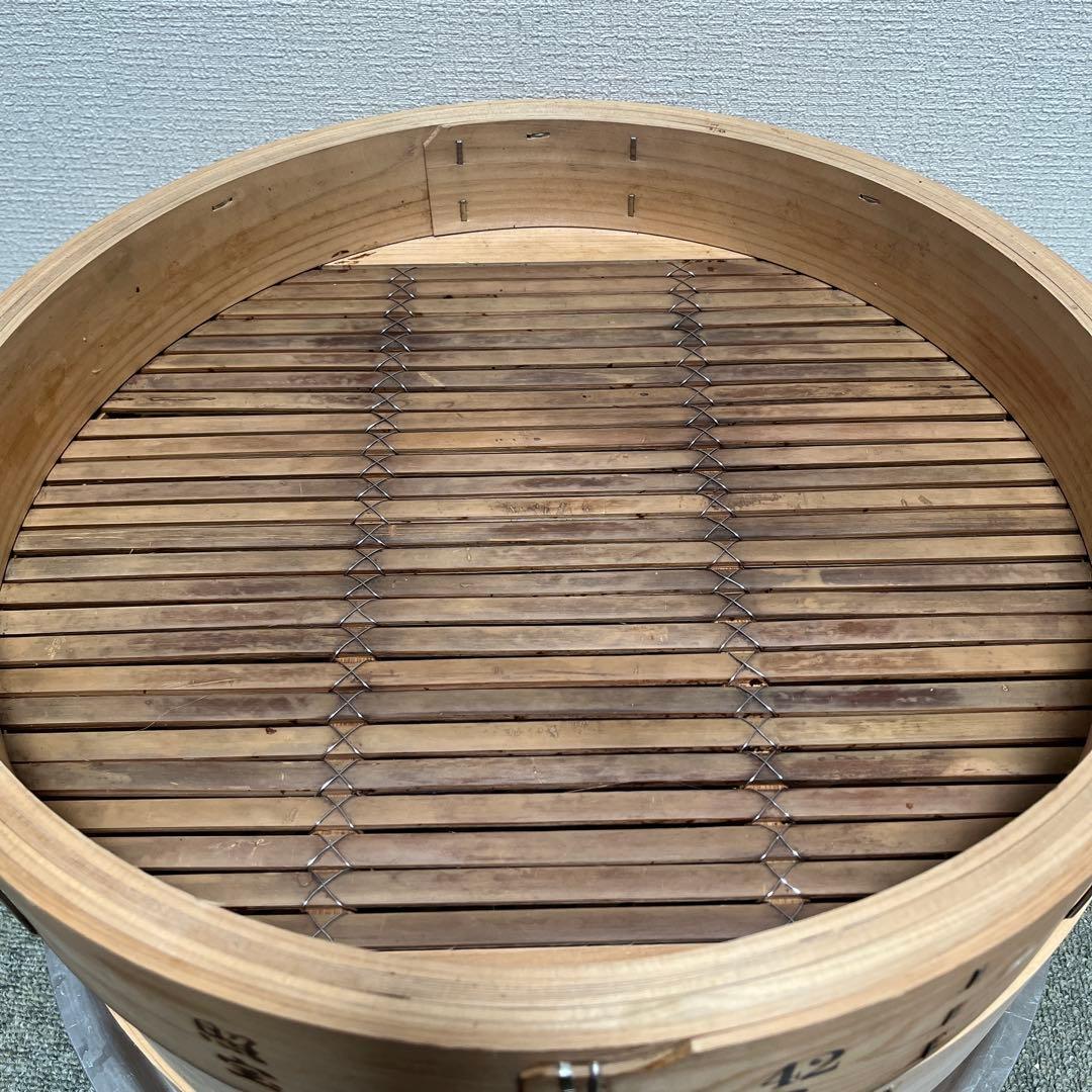 こてん　木製 せいろ 42cm 3段重ね