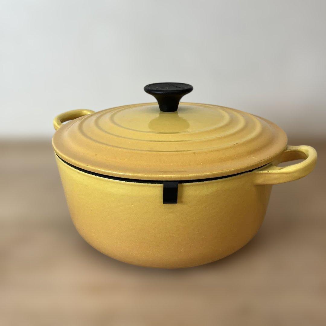 ル・クルーゼ LE CREUTET ココットロンド 両手鍋 20cm イエロー