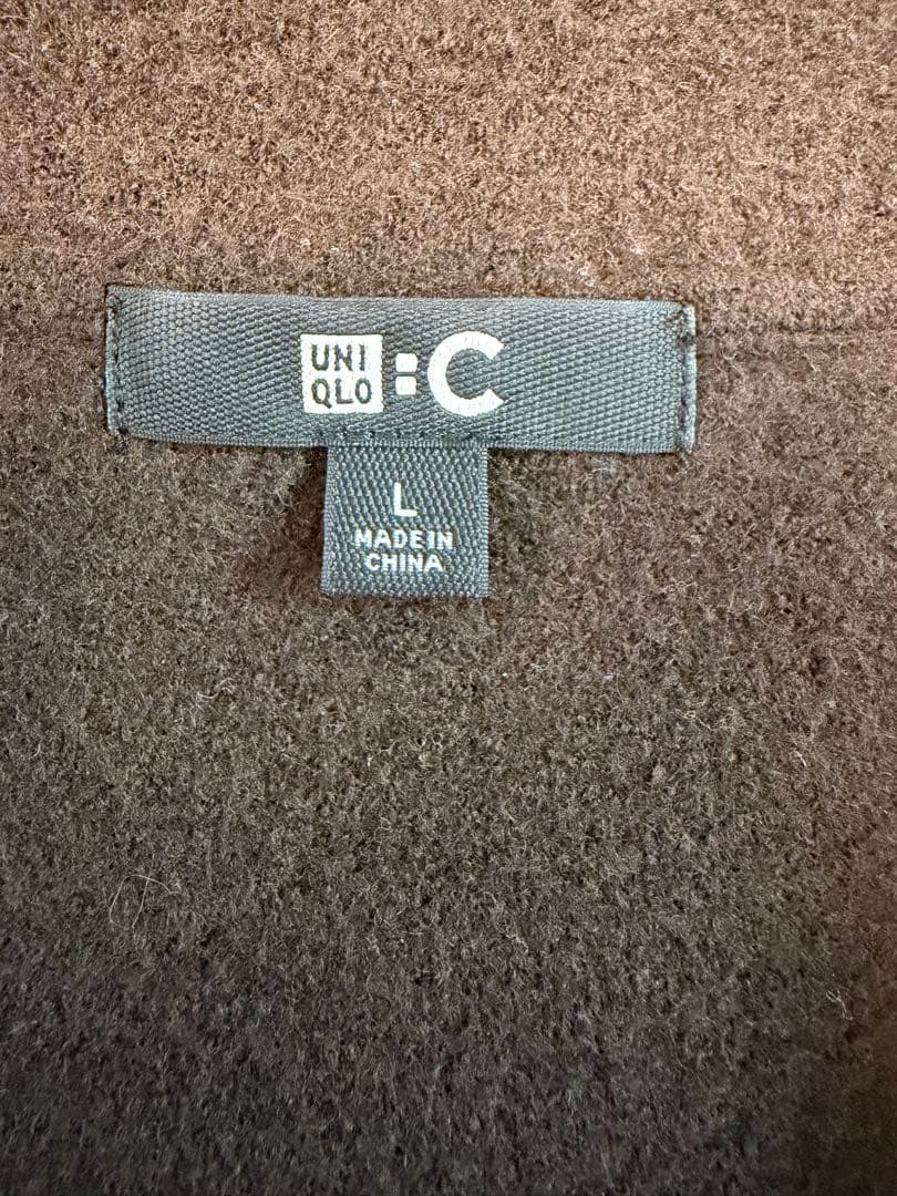 UNIQLO C ニットジャケット　テーラード　ブラウンＬ
