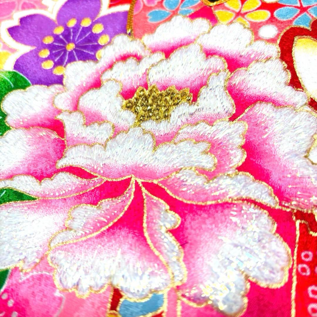 《新品》正絹 日本製 刺繍入❗️お宮参り 産着 女の子 新品たとう紙付 ピンク
