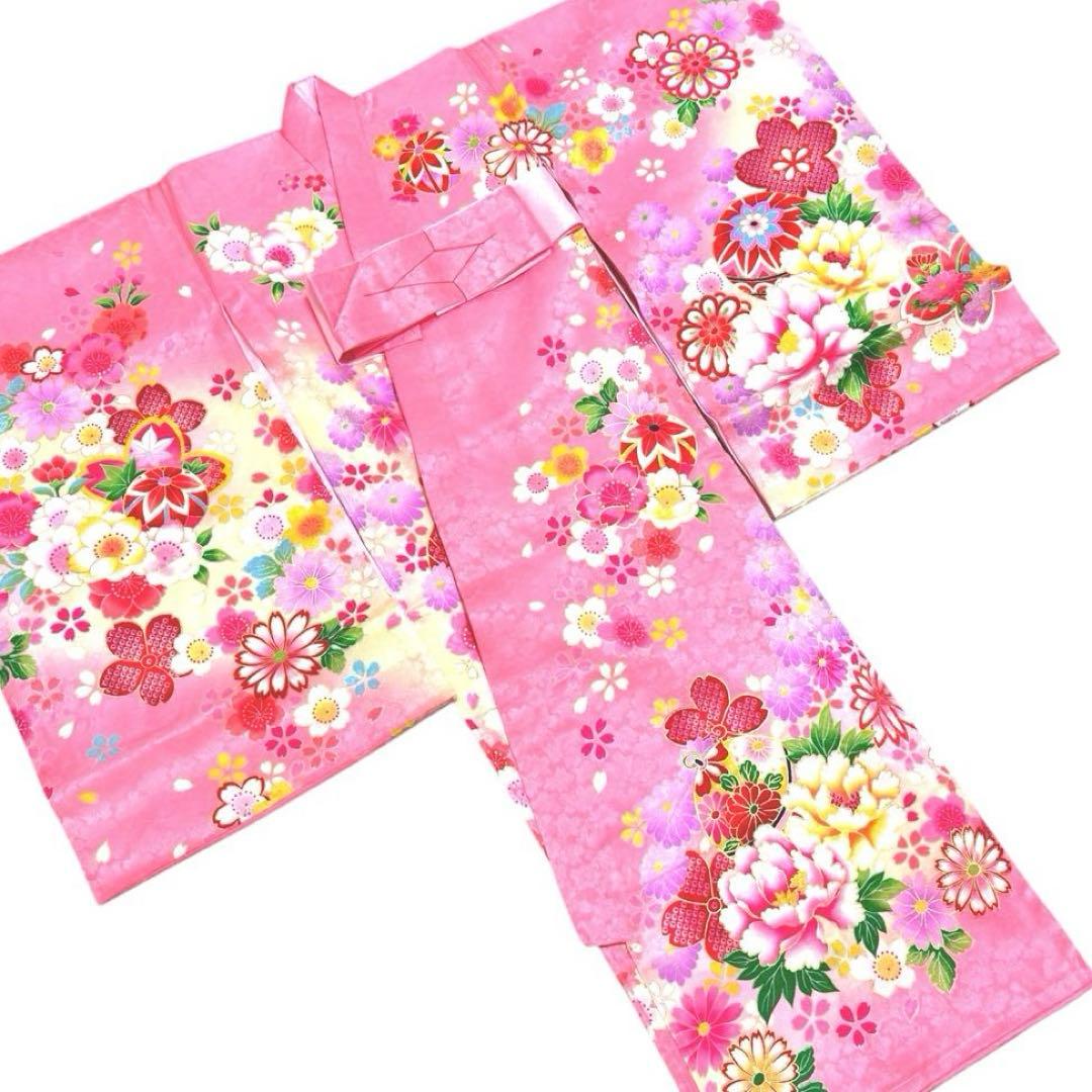 《新品》正絹 日本製 刺繍入❗️お宮参り 産着 女の子 新品たとう紙付 ピンク