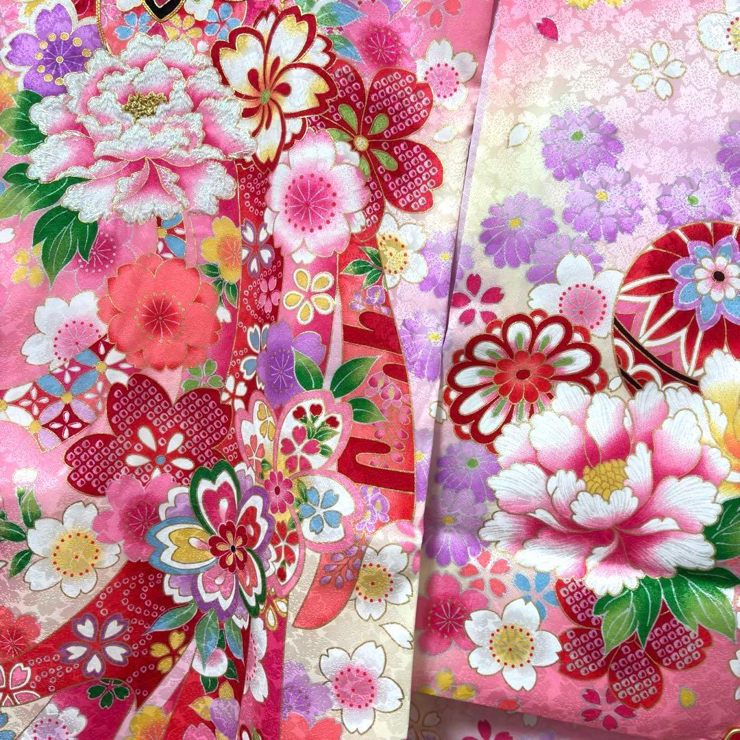 《新品》正絹 日本製 刺繍入❗️お宮参り 産着 女の子 新品たとう紙付 ピンク