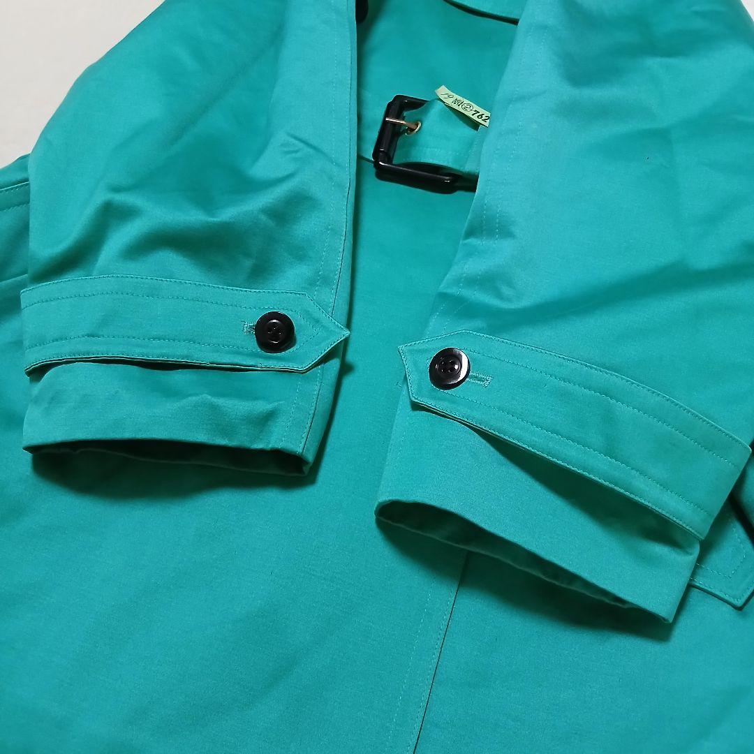 【希少色】ESCADA ベルト付トレンチコート 中綿入り ターコイズグリーン