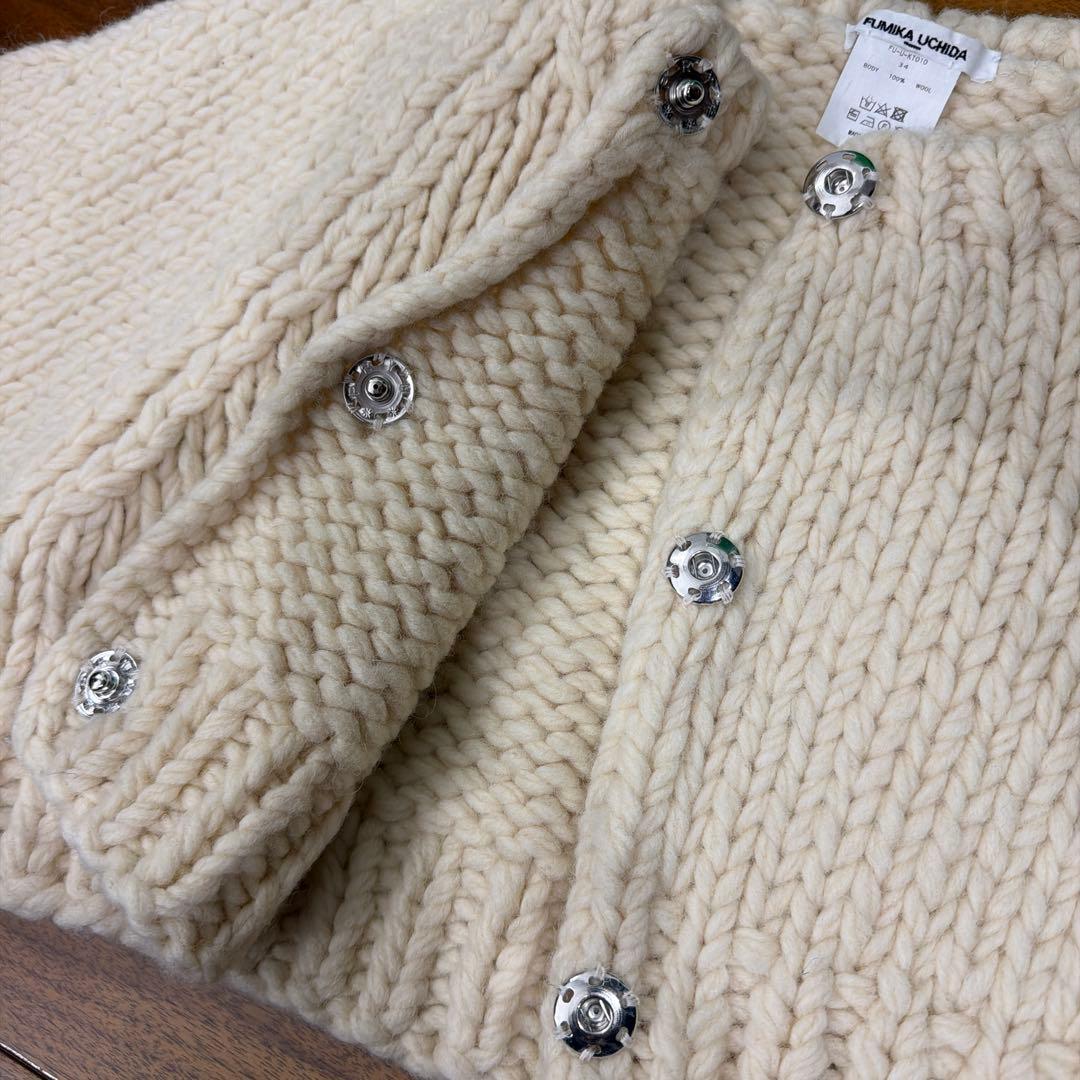 FUMIKA_UCHIDA ニットボレロ ハンドニットカーディガン 厚手